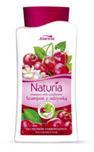 Naturia - Szampon z odżywką do włosów farbowanych -  wiśnia 500 ml