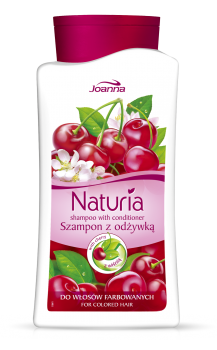 Naturia - Szampon z odżywką do włosów farbowanych - wiśnia 500 ml